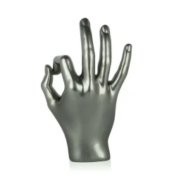 Zen Hand 27cm Anthracite Resin Indoor Sculpture