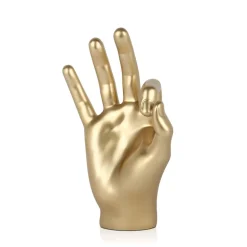 Zen Hand 27cm Gold Resin Indoor Sculpture