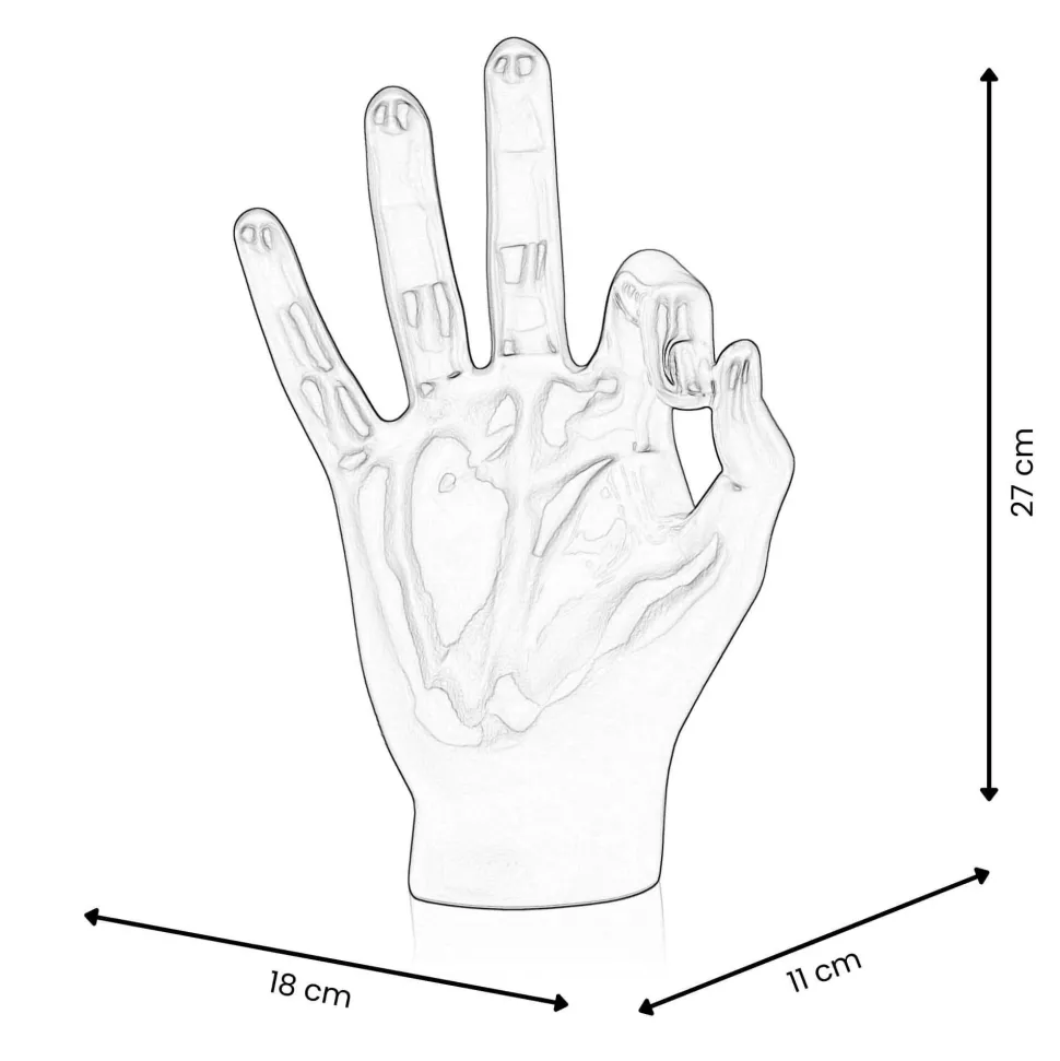 Zen Hand 27cm Gold Resin Indoor Sculpture